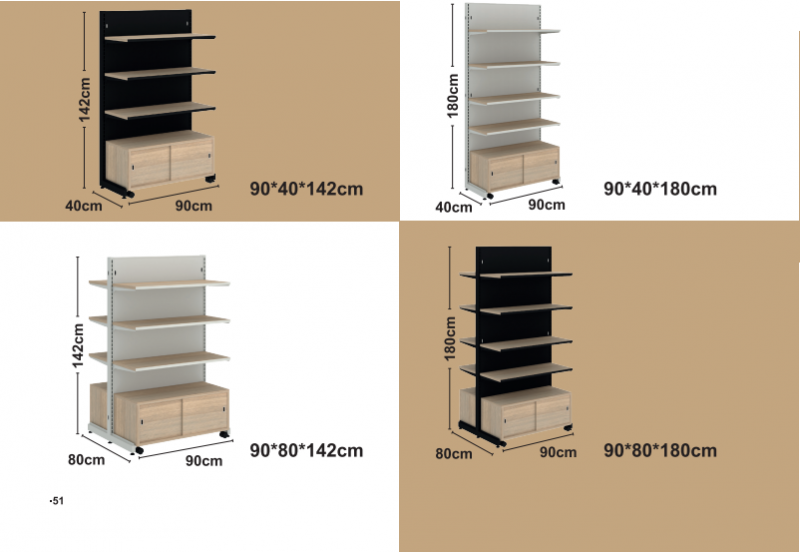 Čvrsta drvena polica + kabinet